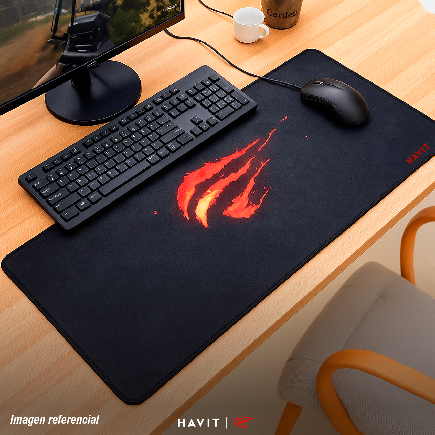 Havit MP861 | Mouse Pad Gamer XL Antideslizante de Alta Precisi&oacute;n y Borde Reforzado